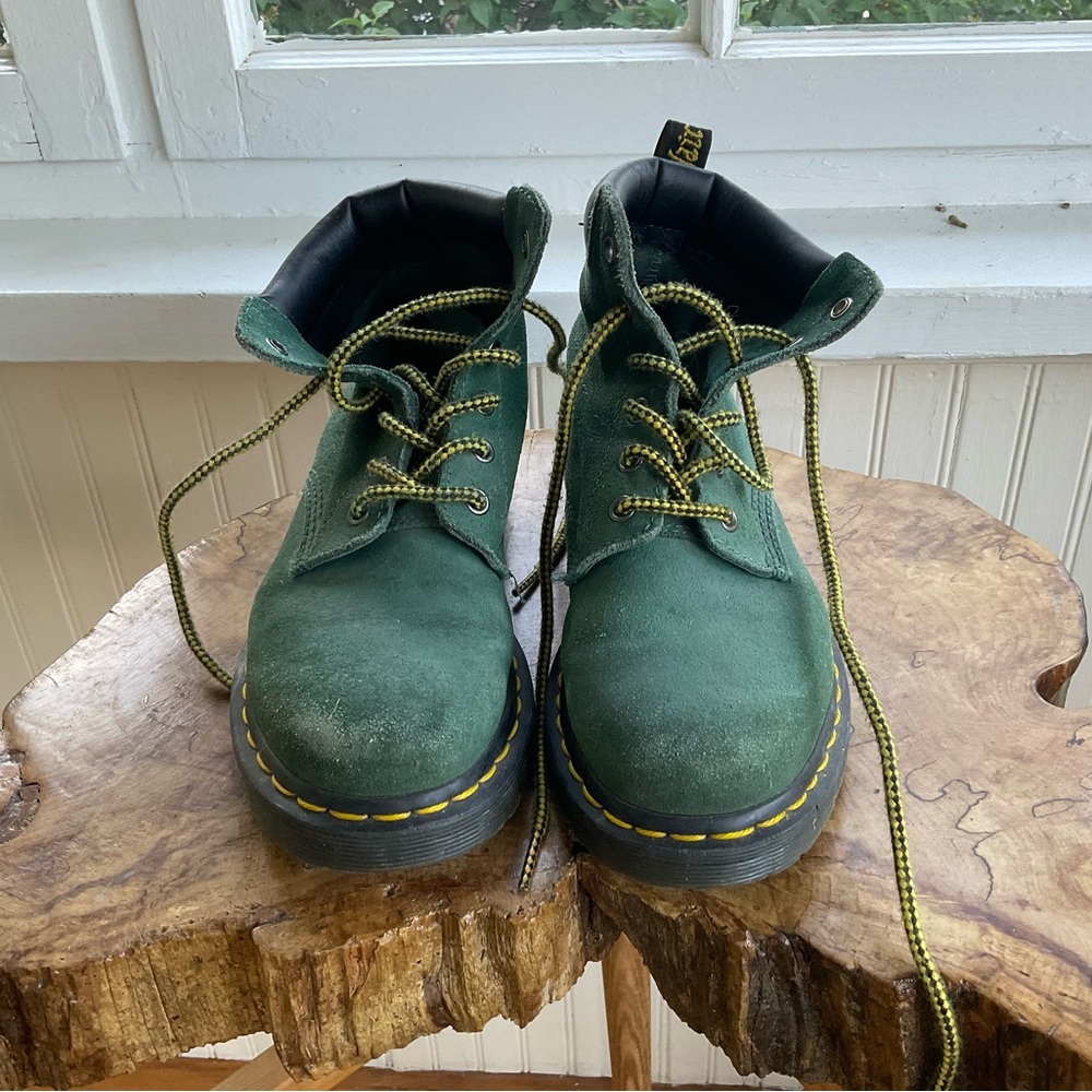 Dr. Martens Green Lace-Up Boots